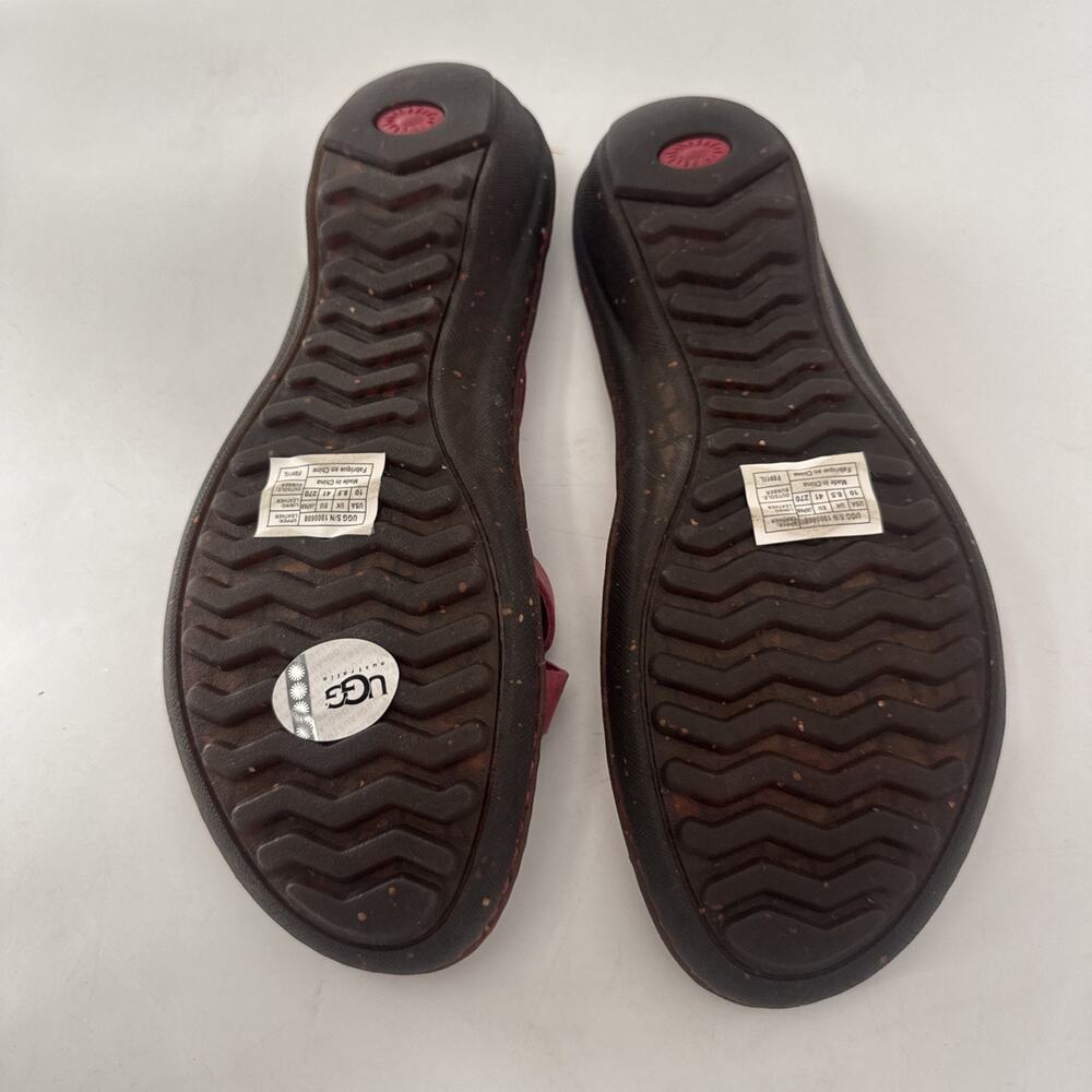 UGG Lanni Sandals Womens Size 10 Shoes Pink EUC Strappy Flip Flop - Picture 4 of 11